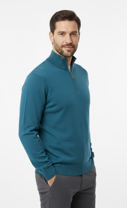 6th Sense Harry Half Zip Sweater - Midnight