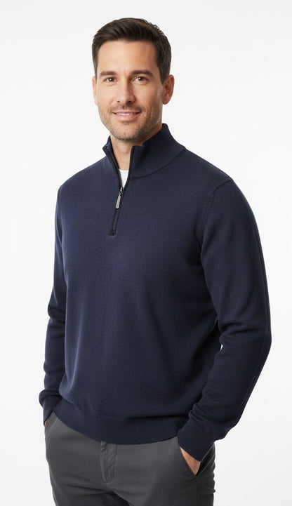 6th Sense Harry Half Zip Sweater - Navy Blazer