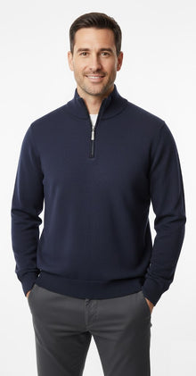 6th Sense Harry Half Zip Sweater - Navy Blazer