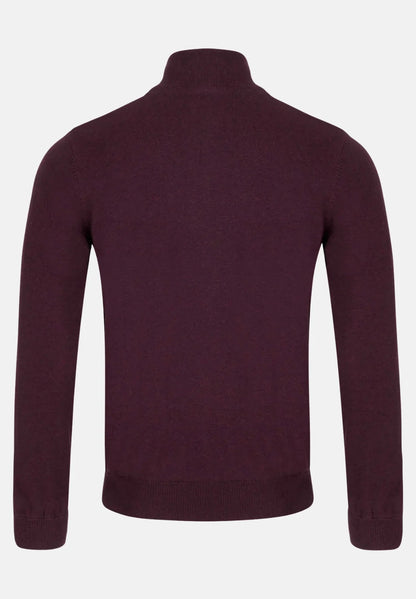 6th Sense Harry Half Zip Sweater - Port