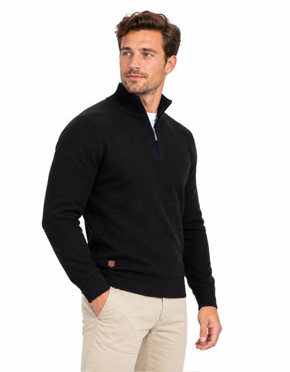 6th Sense Harry Half Zip Sweater - Reed