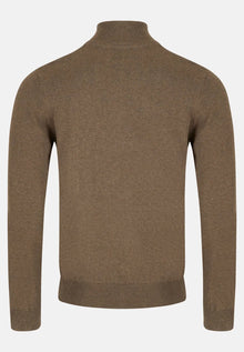 6th Sense Harry Half Zip Sweater - Chestnut
