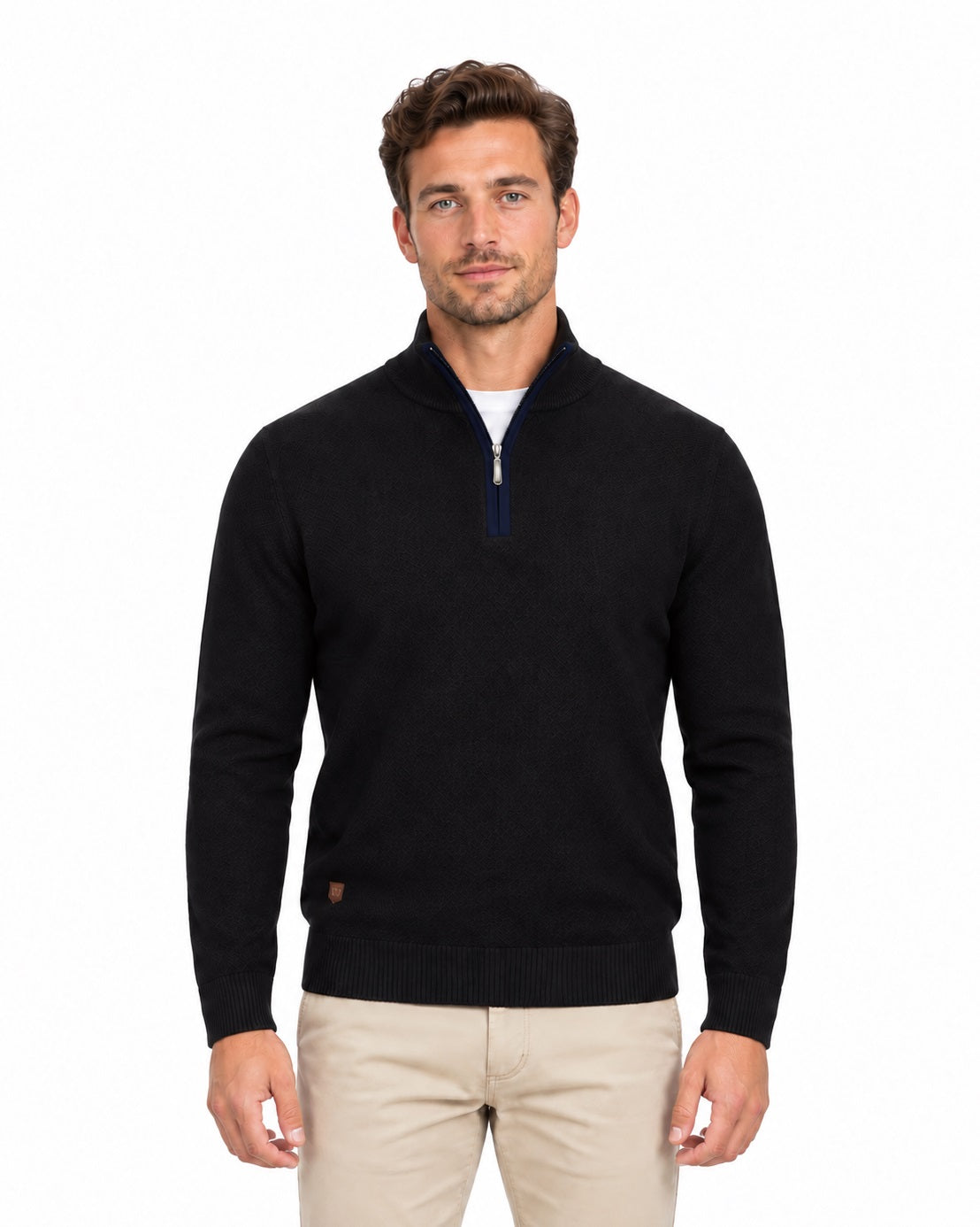 6th Sense Harry Half Zip Sweater - Reed