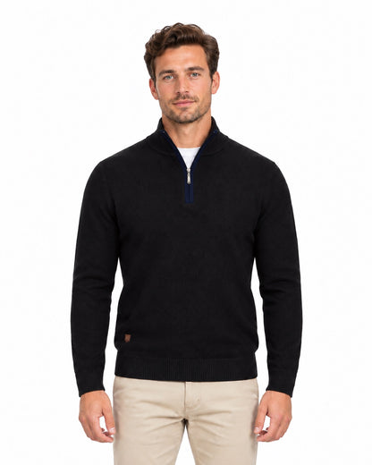 6th Sense Harry Half Zip Sweater - Reed