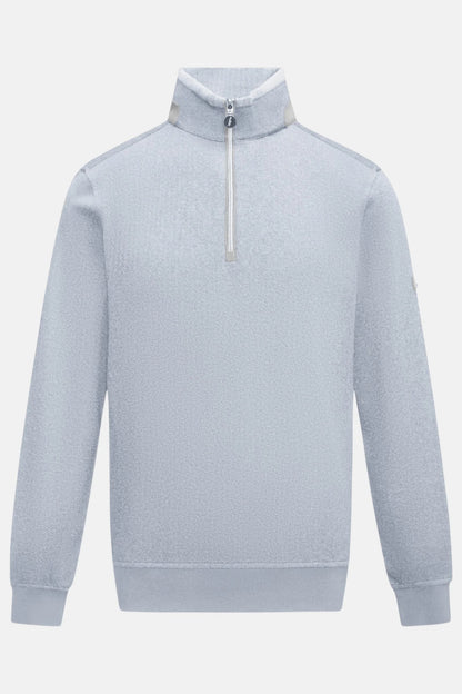 6th Sense Herringbone Half Zip Sweater - Grey