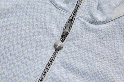 6th Sense Herringbone Half Zip Sweater - Grey