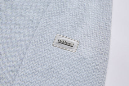 6th Sense Herringbone Half Zip Sweater - Grey