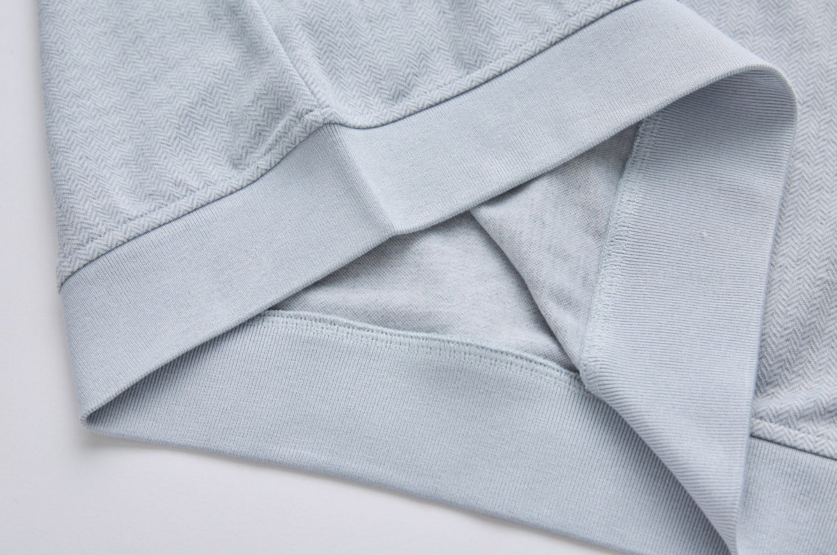 6th Sense Herringbone Half Zip Sweater - Grey