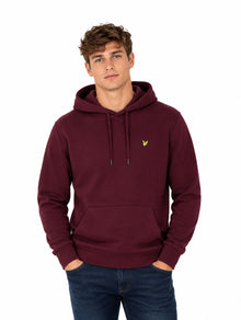 Lyle & Scott Loopback Pullover Hoodie - Burgundy