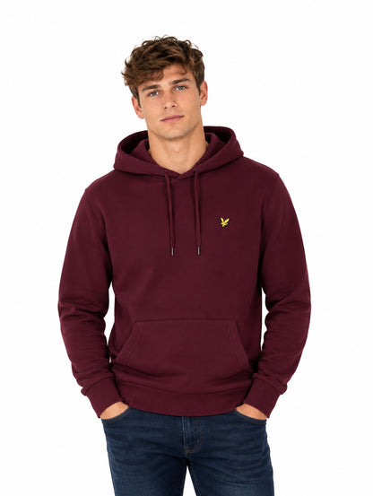 Lyle & Scott Loopback Pullover Hoodie - Burgundy