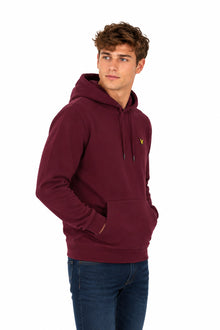 Lyle & Scott Loopback Pullover Hoodie - Burgundy