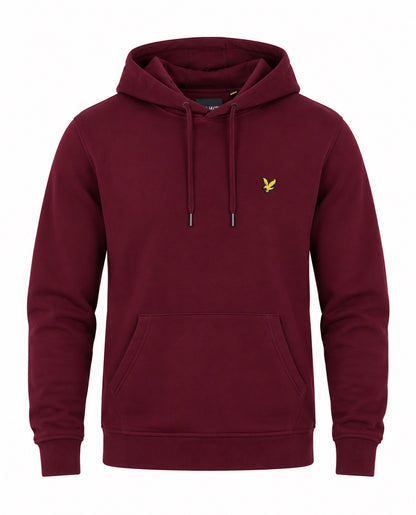 Lyle & Scott Loopback Pullover Hoodie - Burgundy