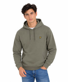 Lyle & Scott Loopback Cotton Hoodie - Khaki Ash