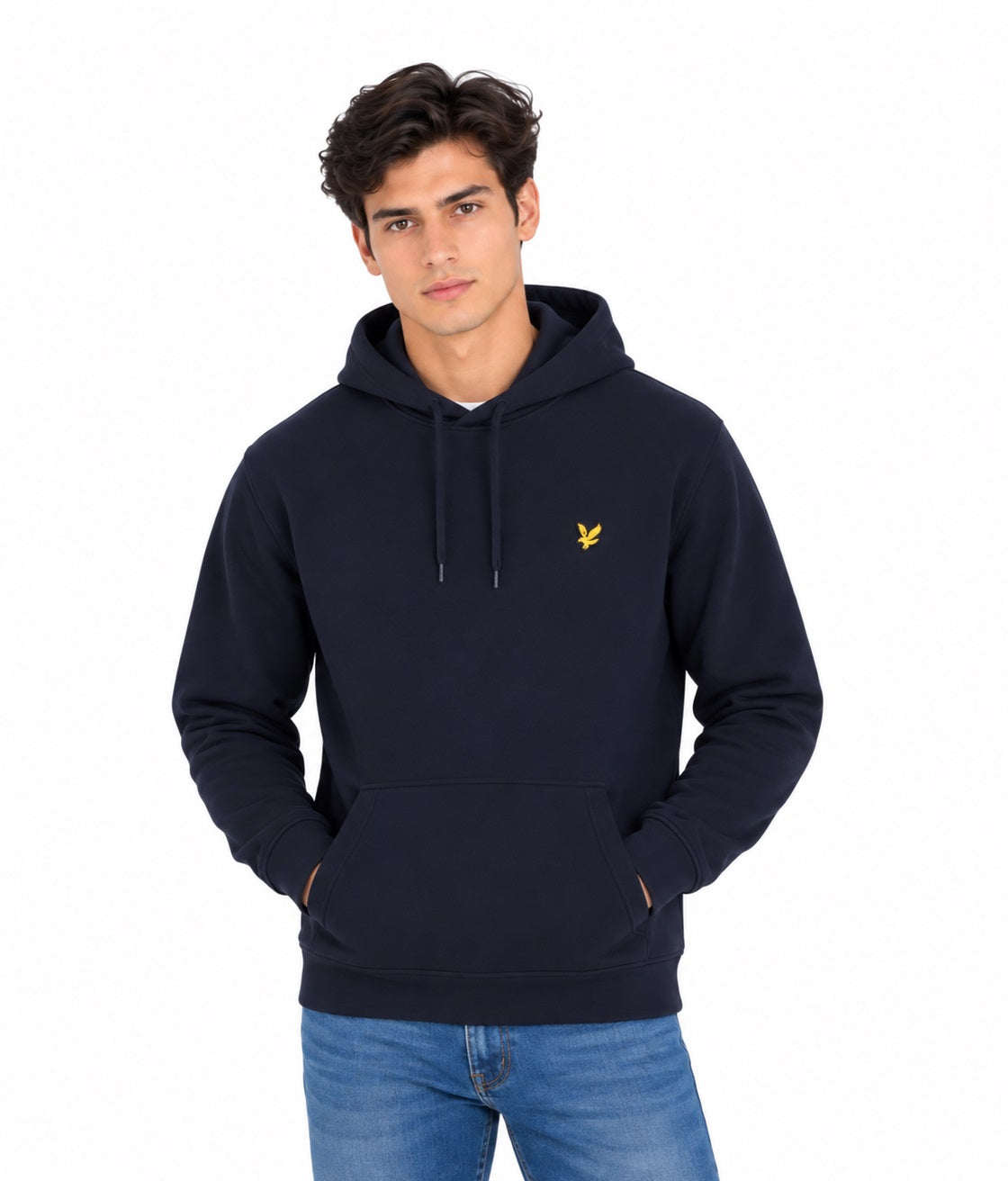 Lyle & Scott Loopback Cotton Hoodie - Dark Navy