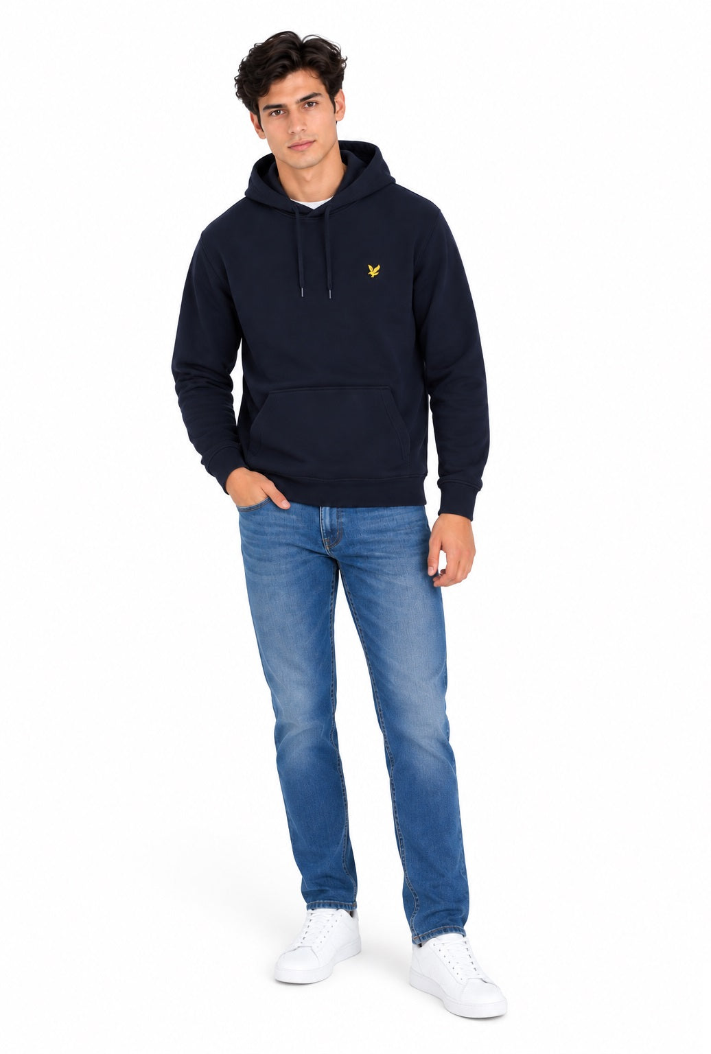 Lyle & Scott Loopback Cotton Hoodie - Dark Navy