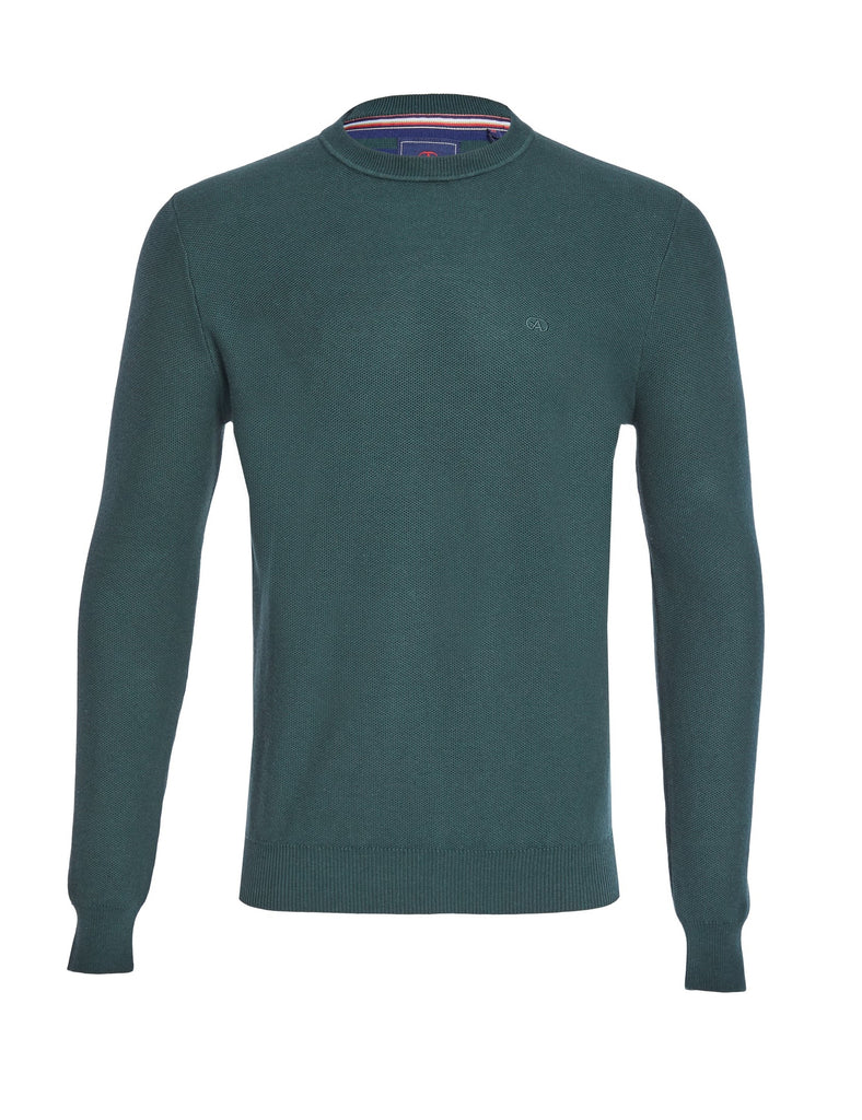 Andre Hook Crew Neck Sweater - Forest