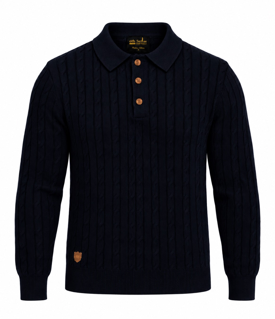 6th Sense Hugo Button Neck Sweater - Reed