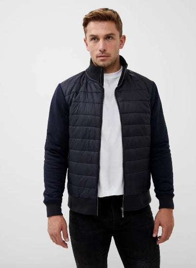 French Connection Hybrid Bomber Jacket - Navy