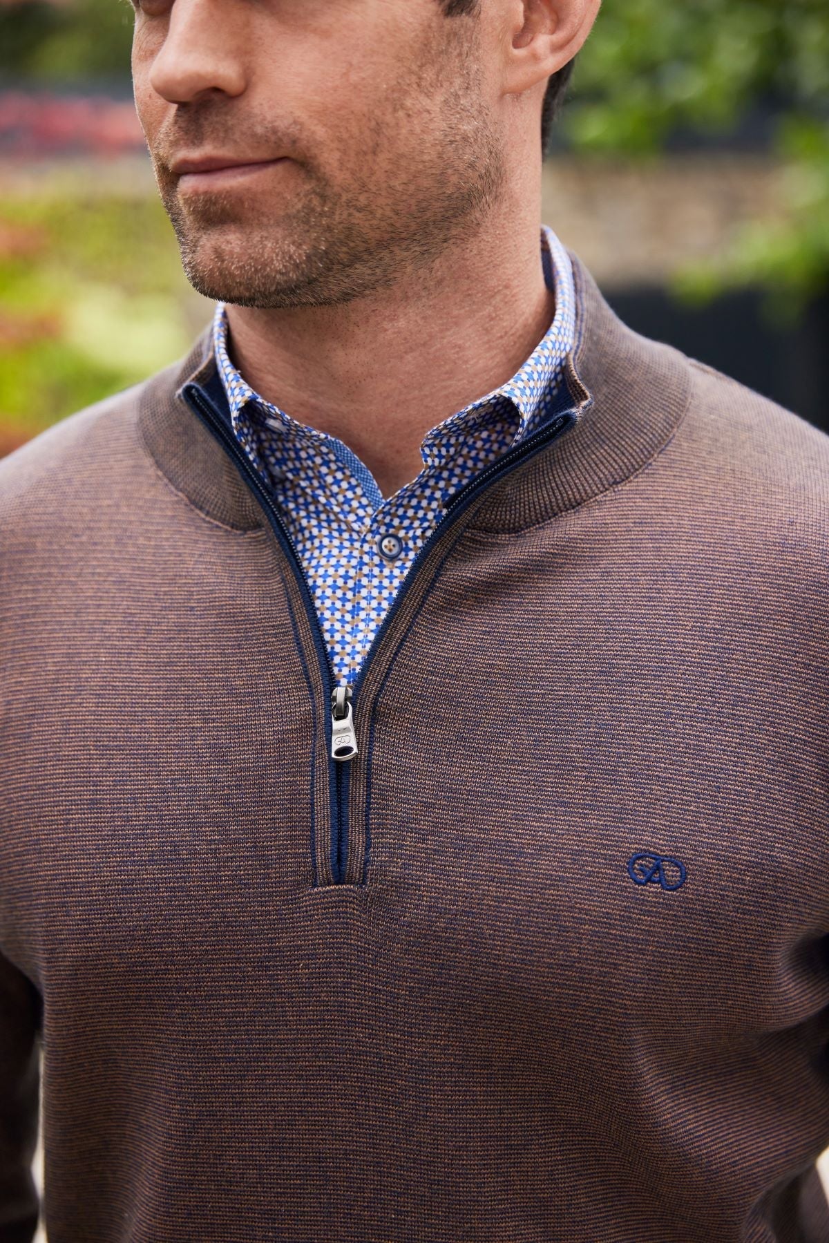 Andre Inch Half Zip Sweater - Ecru