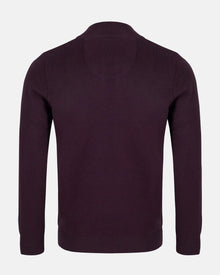 Andre Inch Half Zip Sweater - Burgundy