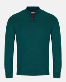 Andre Inch Half Zip Sweater - Forest