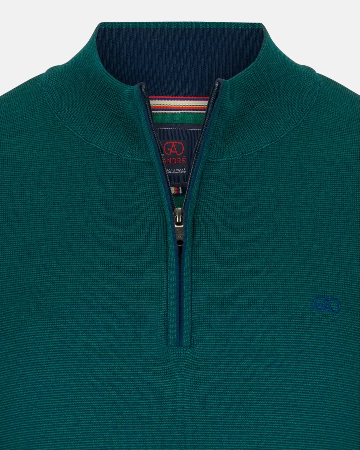 Andre Inch Half Zip Sweater - Forest