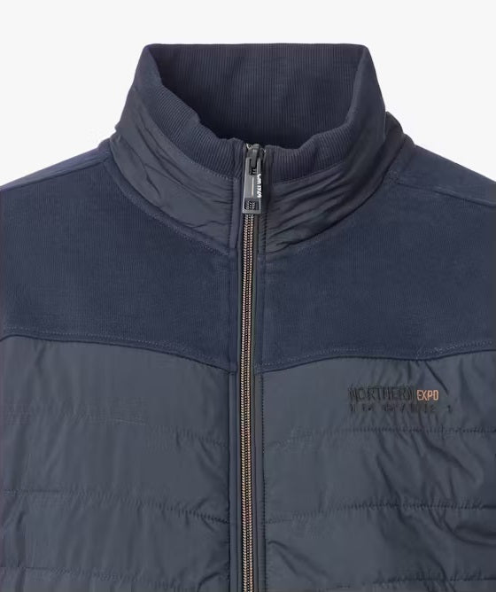 Casa Moda Full Zip Hybrid Jacket - Navy