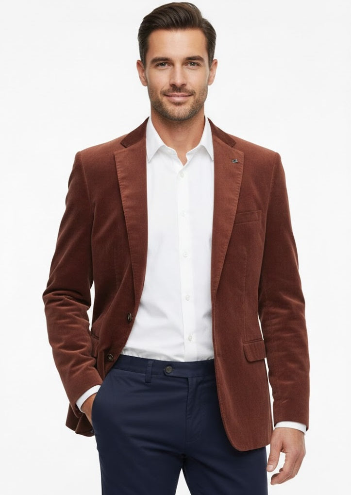 White Label Jack Tapered Fit Cord Jacket - Wine