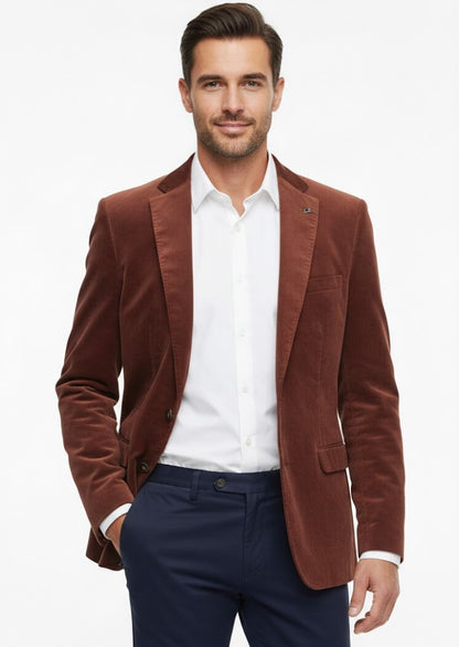 White Label Jack Tapered Fit Cord Jacket - Wine