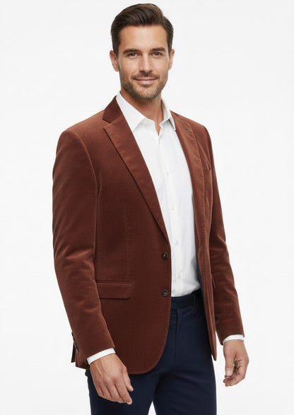 White Label Jack Tapered Fit Cord Jacket - Wine