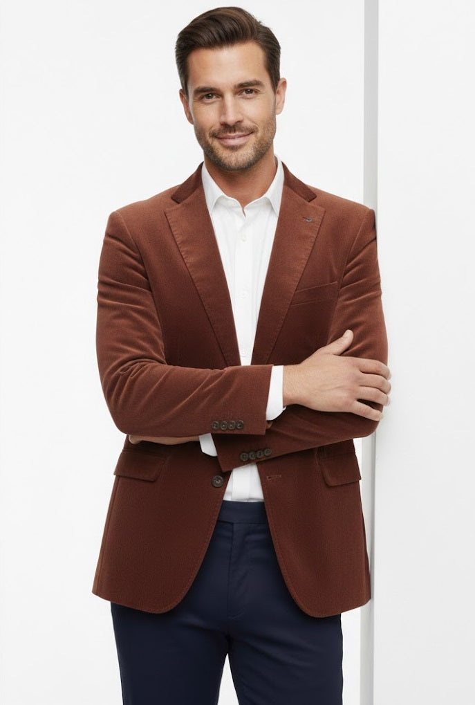 White Label Jack Tapered Fit Cord Jacket - Wine