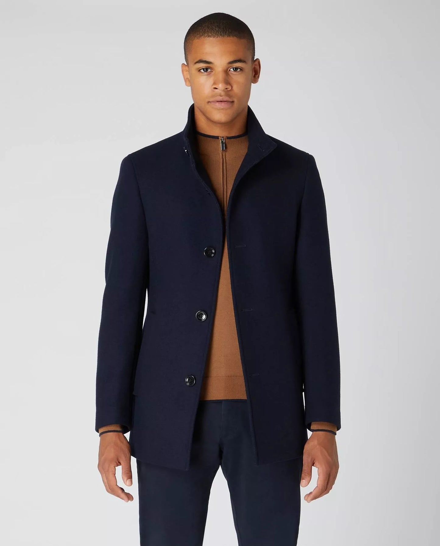 Remus Uomo Jonah Tapered Fit Tailored Coat - Navy