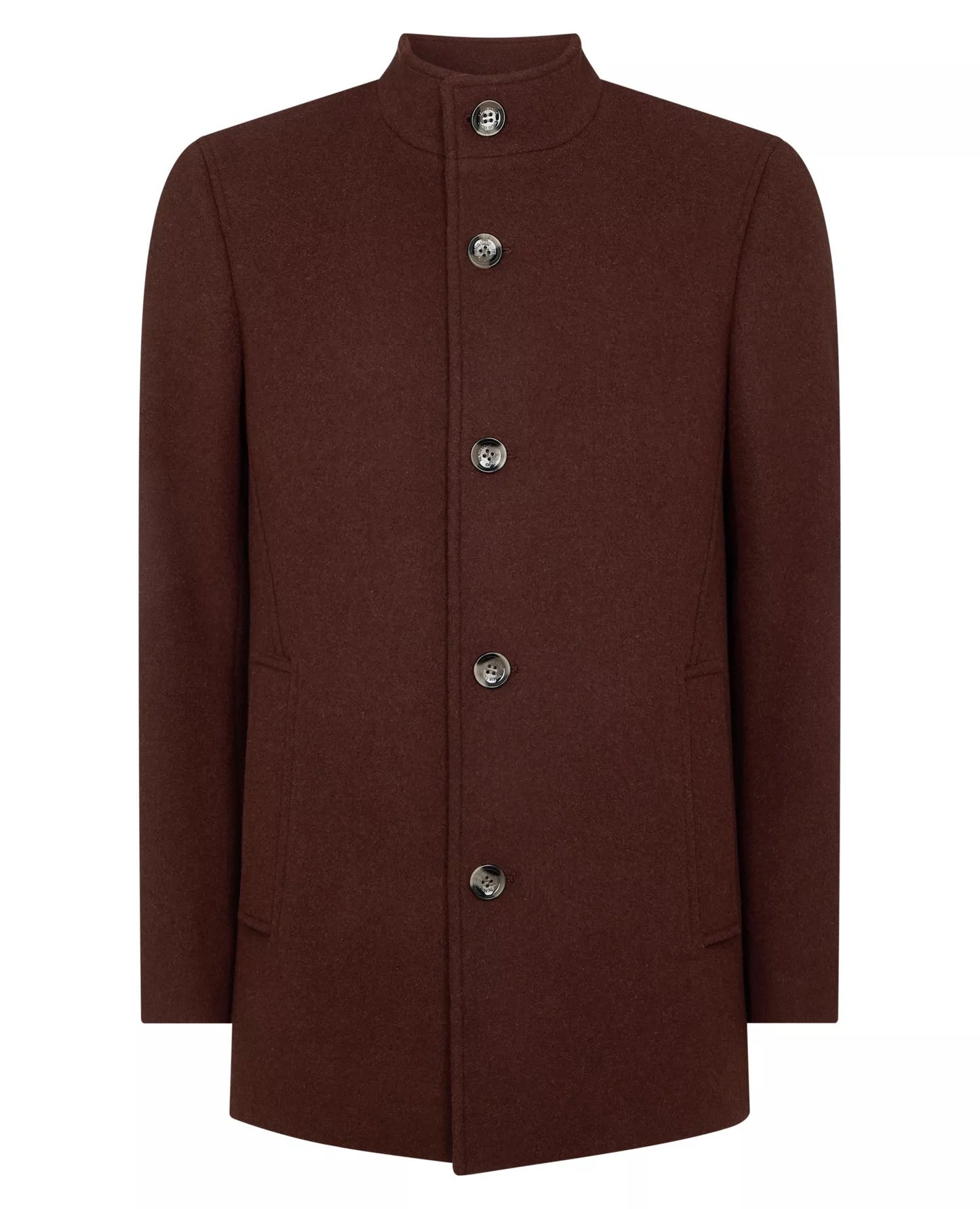 Remus Uomo Jonah Tapered Fit Tailored Coat - Dark Red