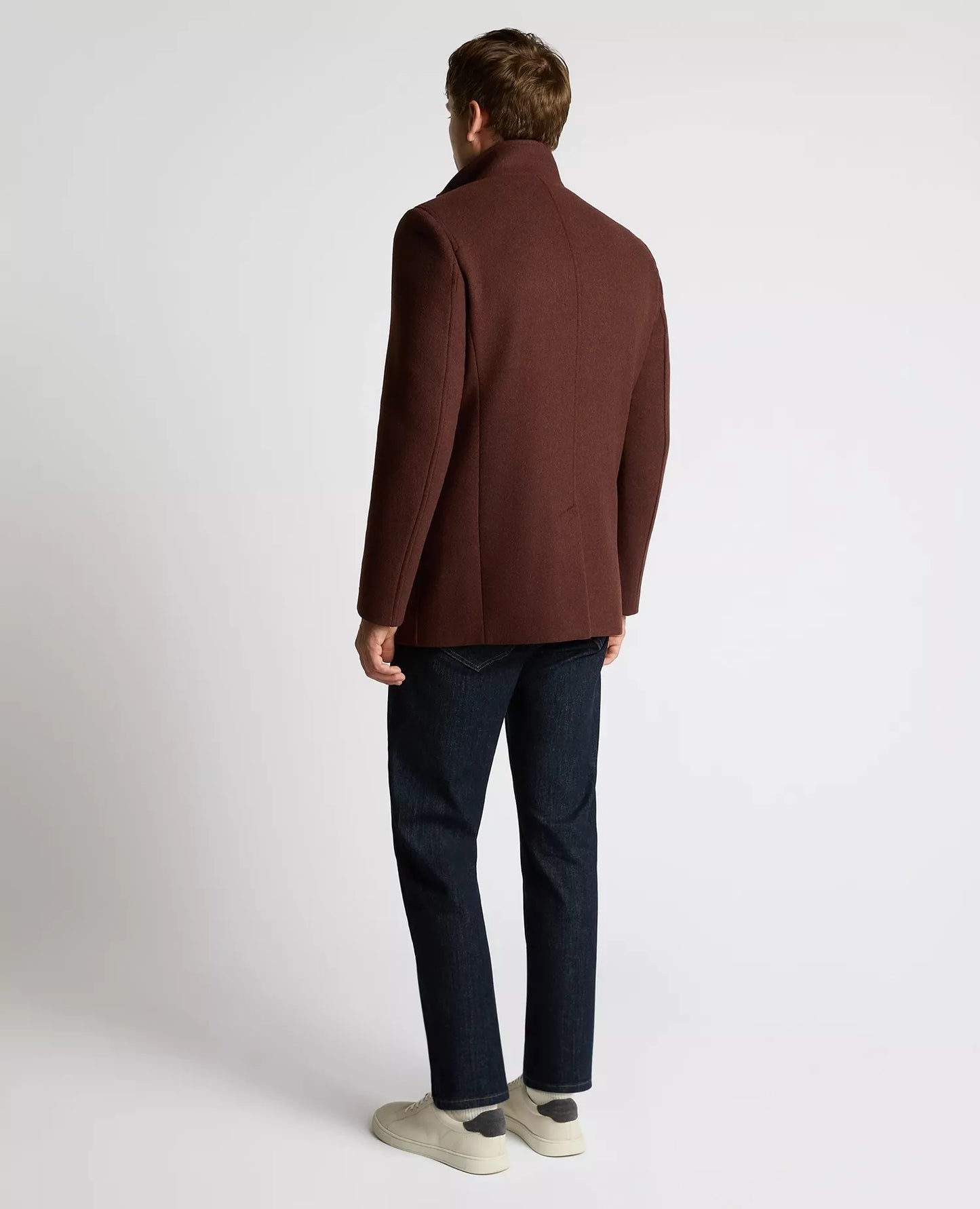 Remus Uomo Jonah Tapered Fit Tailored Coat - Dark Red