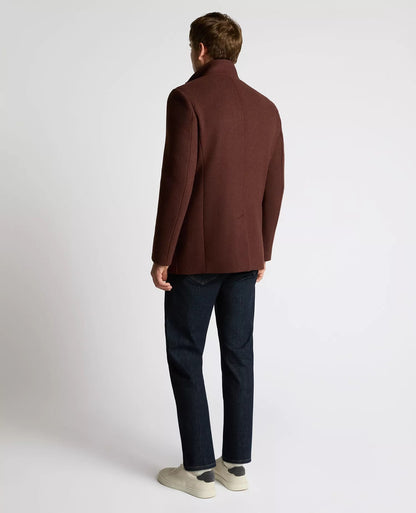Remus Uomo Jonah Tapered Fit Tailored Coat - Dark Red