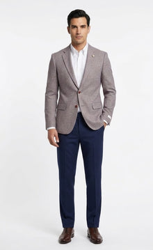 White Label Joshua Tapered Fit Blazer - Navy/Red
