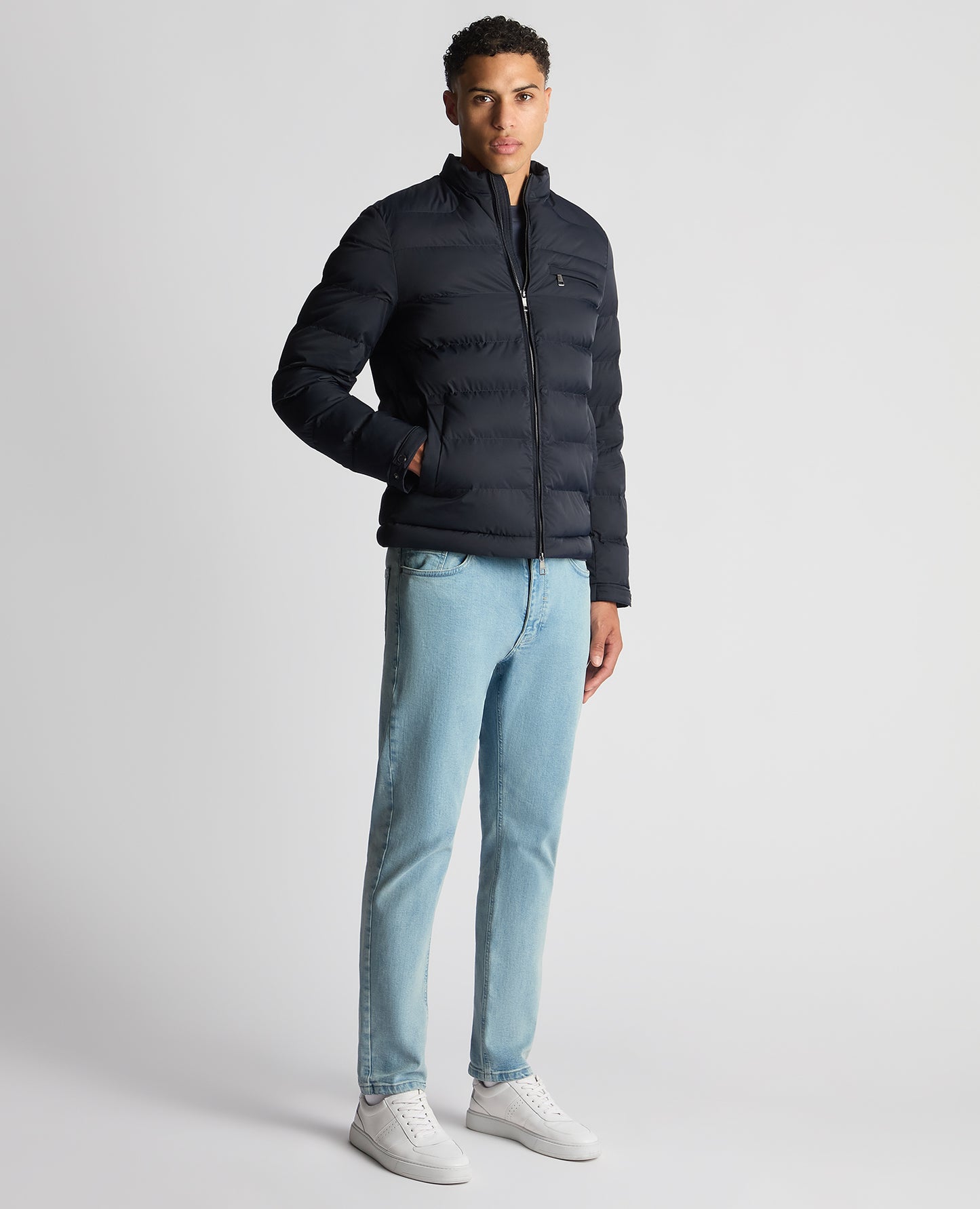 Remus Uomo Kaleb Quilted Jacket - Dark Navy