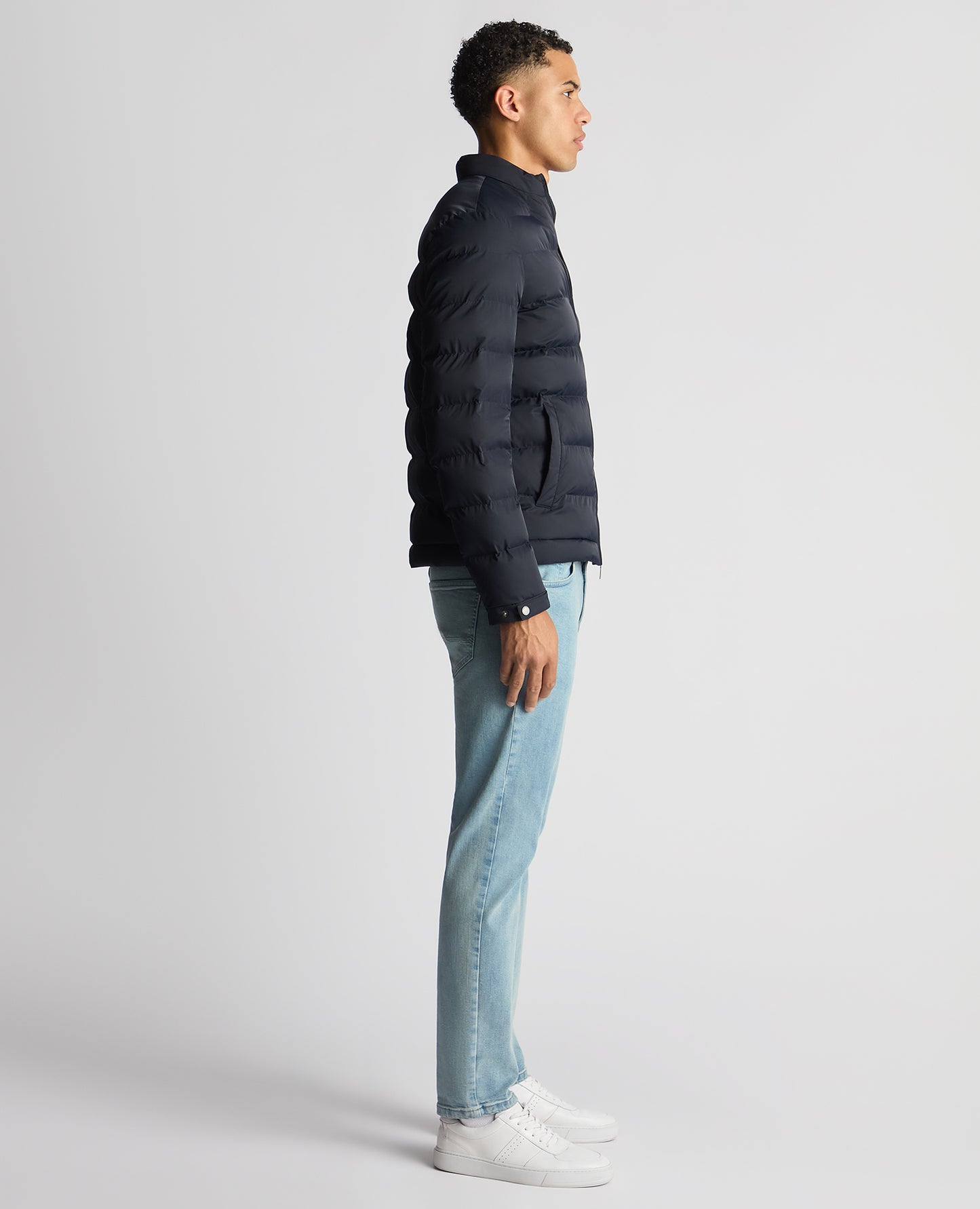 Remus Uomo Kaleb Quilted Jacket - Dark Navy