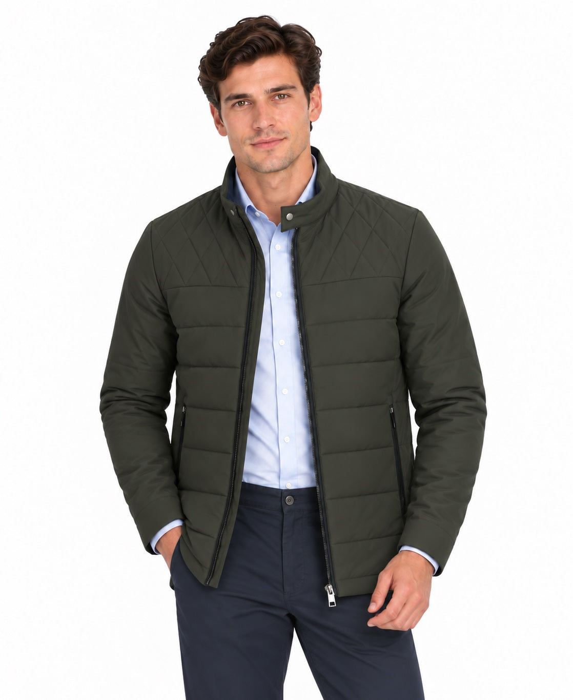 Douglas Kemp Casual Coat - Dark Green