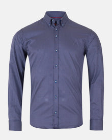 Andre Kent Long Sleeve Casual Shirt - Navy