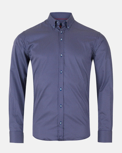 Andre Kent Long Sleeve Casual Shirt - Navy