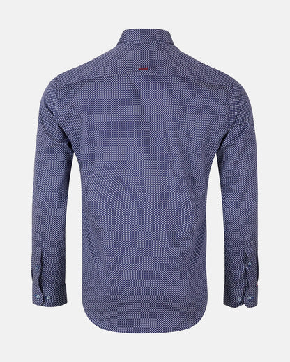 Andre Kent Long Sleeve Casual Shirt - Navy