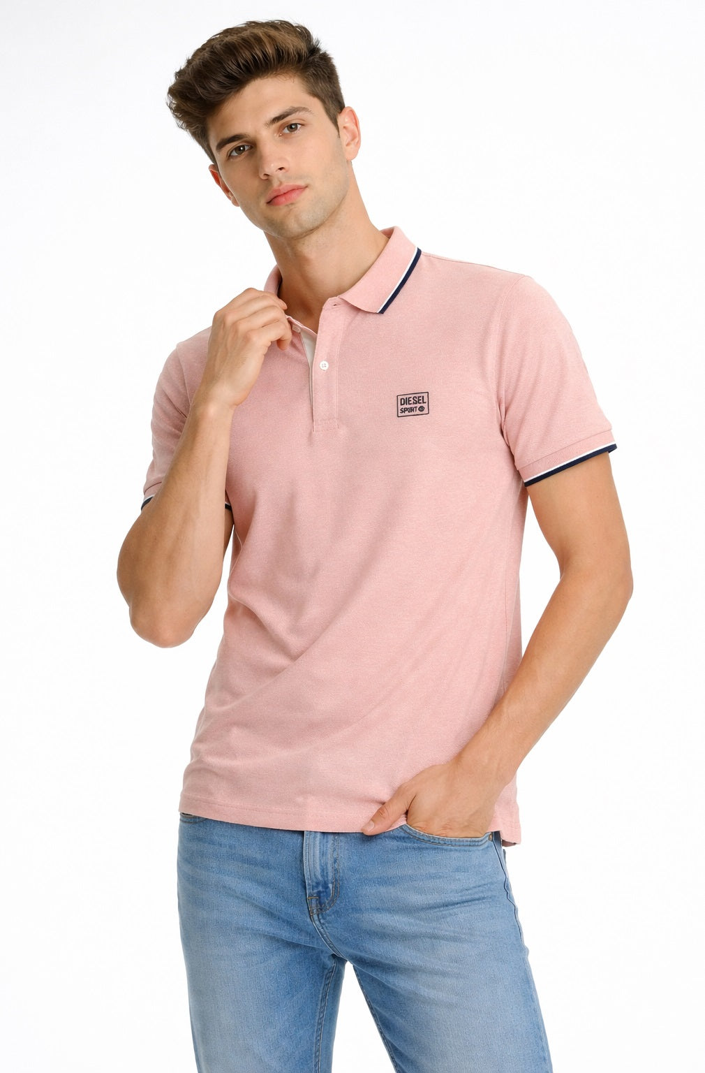 Diesel Sport Kern Short Sleeve Polo Shirt - Orange