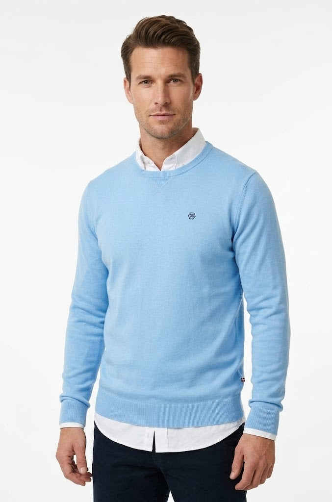 Andre Kilkee Light Weight Crew Neck Sweater - Blue