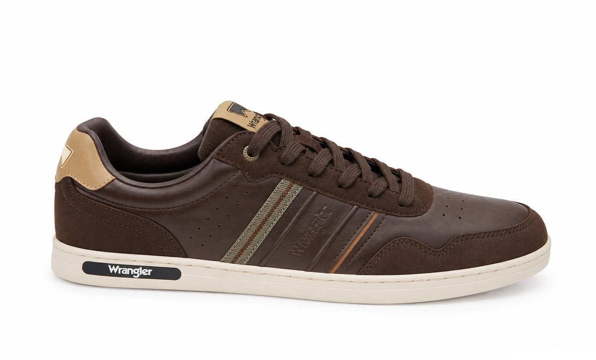 Wrangler Lowell Men Low Casual Trainer - Coffee Bean