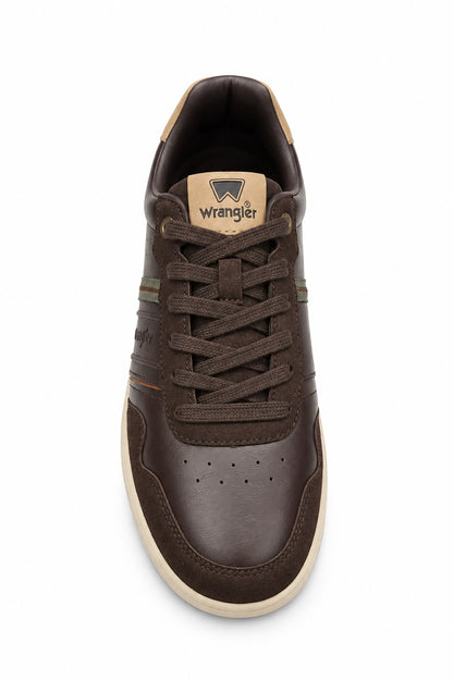 Wrangler Lowell Men Low Casual Trainer - Coffee Bean