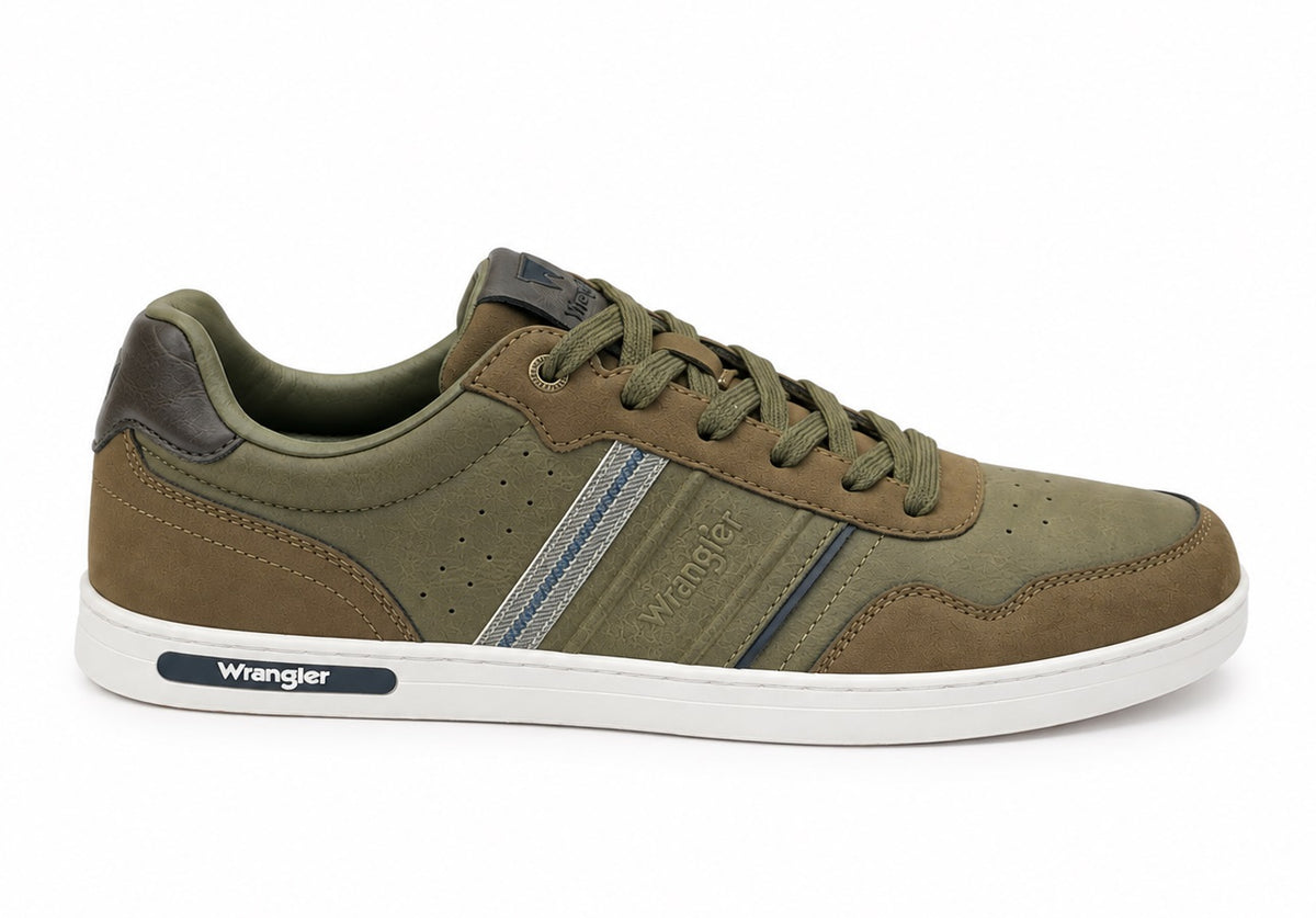 Wrangler Lowell Men Low Casual Trainer - Tarmac