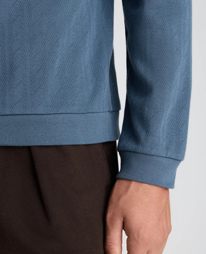 Remus Uomo Long Sleeve Polo Shirt - Blue