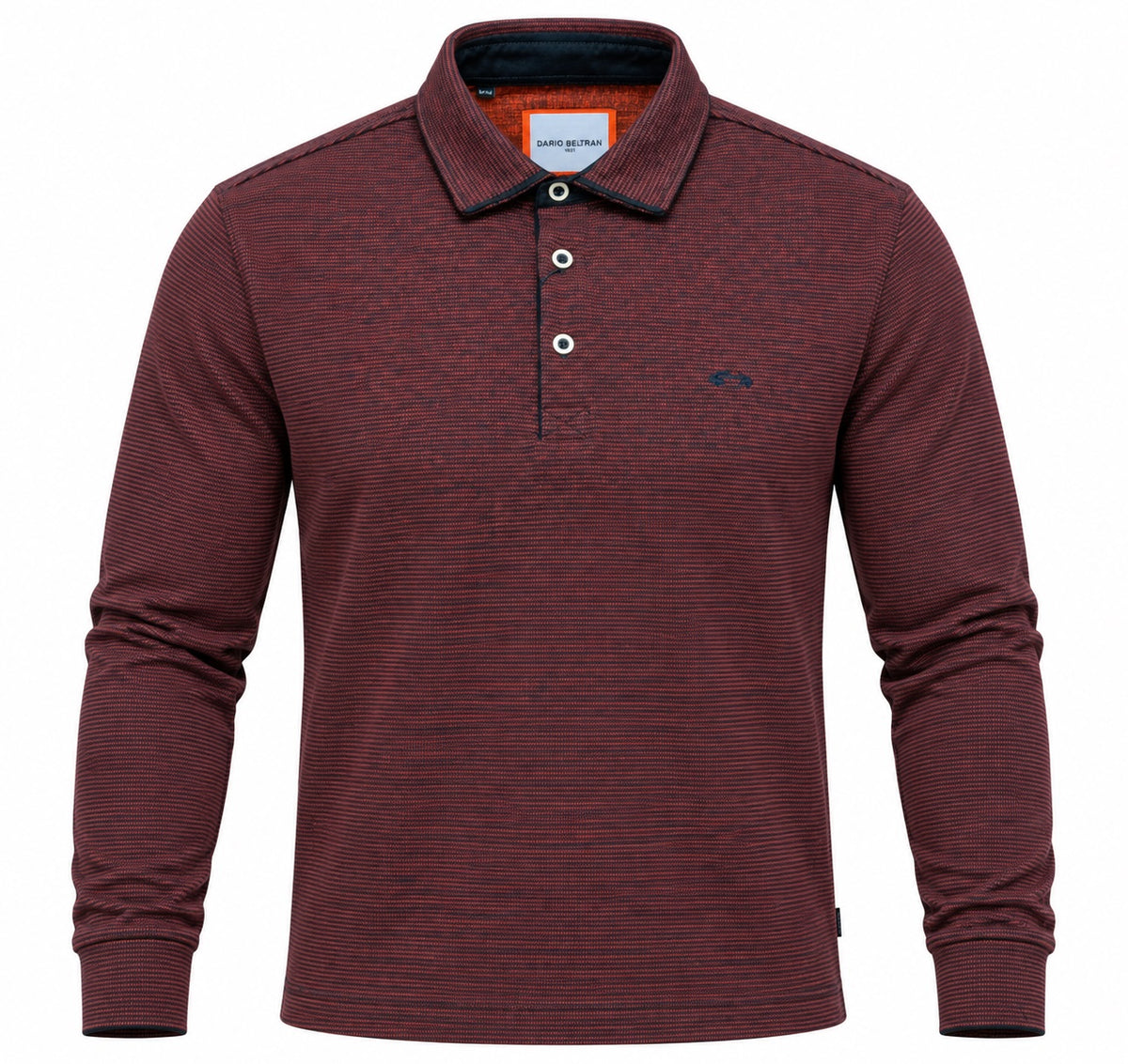 Dario Beltran Long Sleeve Polo Shirt - Wine