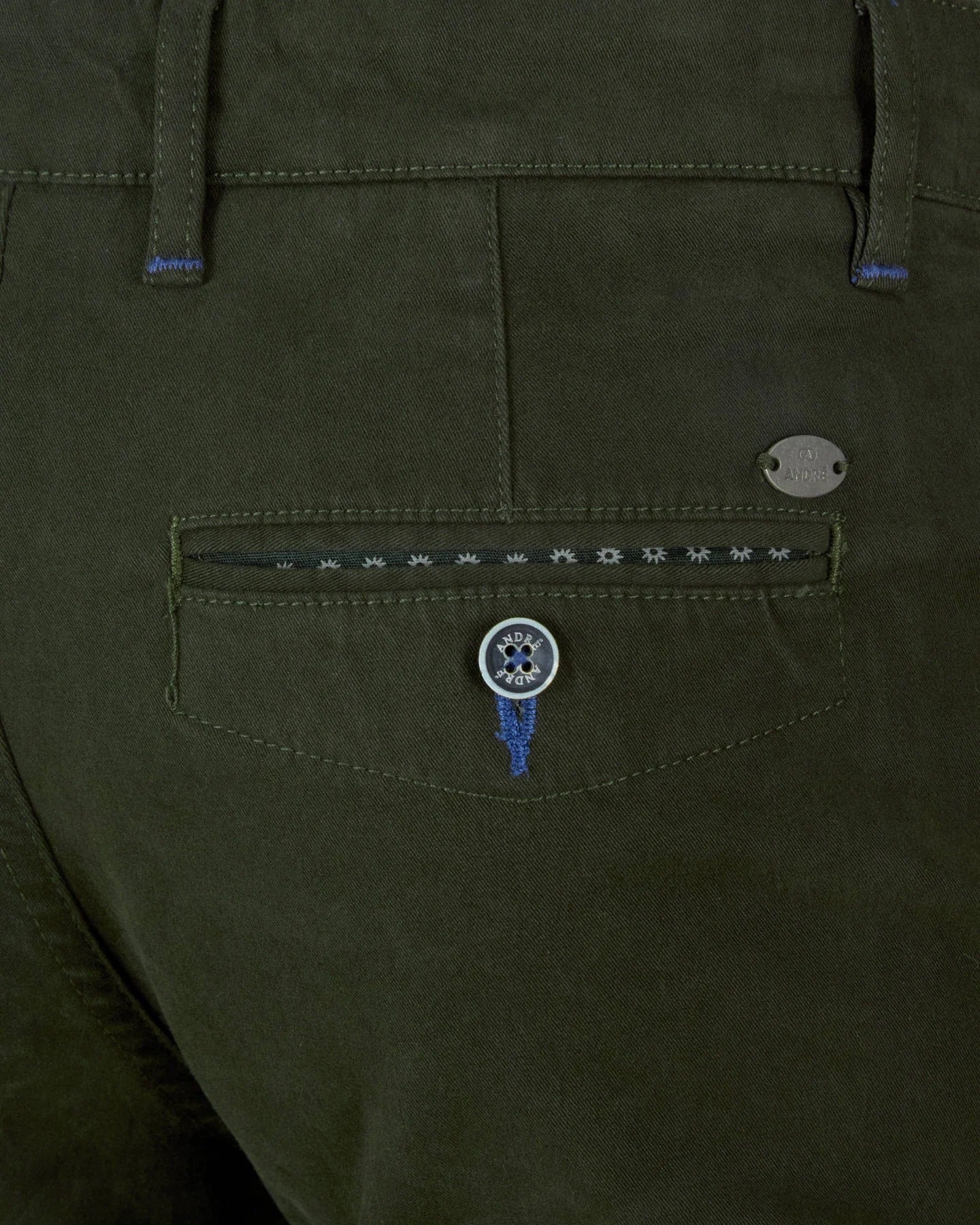Andre Lucas Modern Fit Cotton Chino - Forest